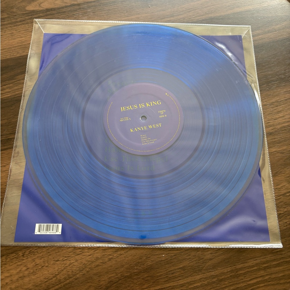 KANYE WEST : JESUS Is KING BLUE VINYL LP Record Album